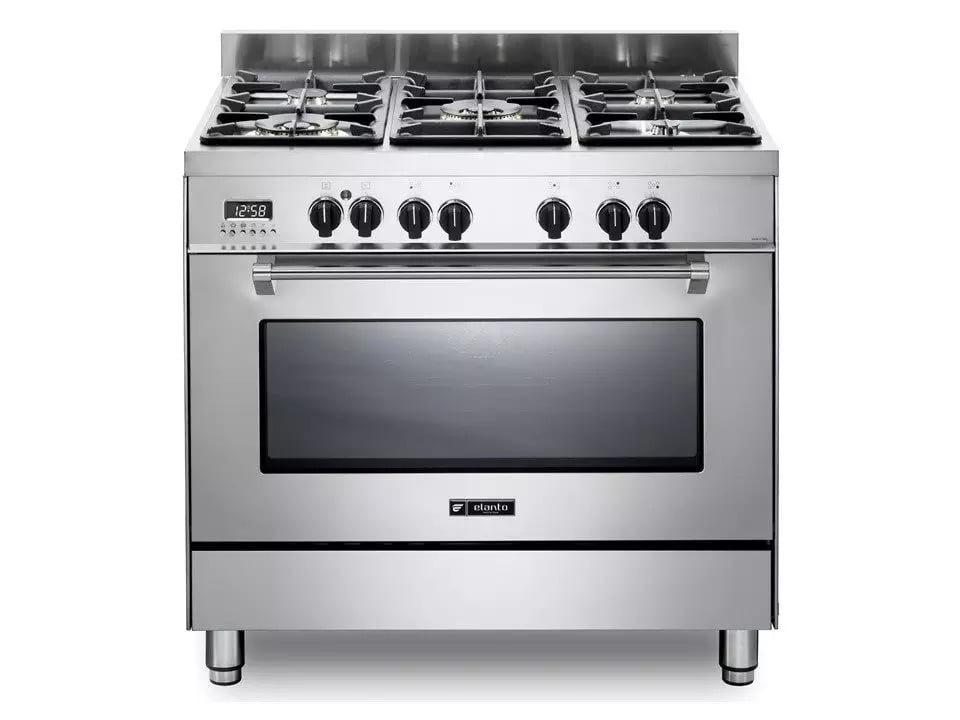 FOGÃO ELANTO PROFESSIONALE 90CM 5 QUEIRAMORES FORNO ELETRICO EM AÇO INOX 220V