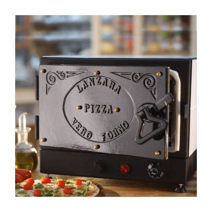 FORNO DE PIZZA LANZARA ELÉTRICO COM CAPACIDADE PARA DUAS PIZZAS EM AZULEJO BRANCO 45CM 220V