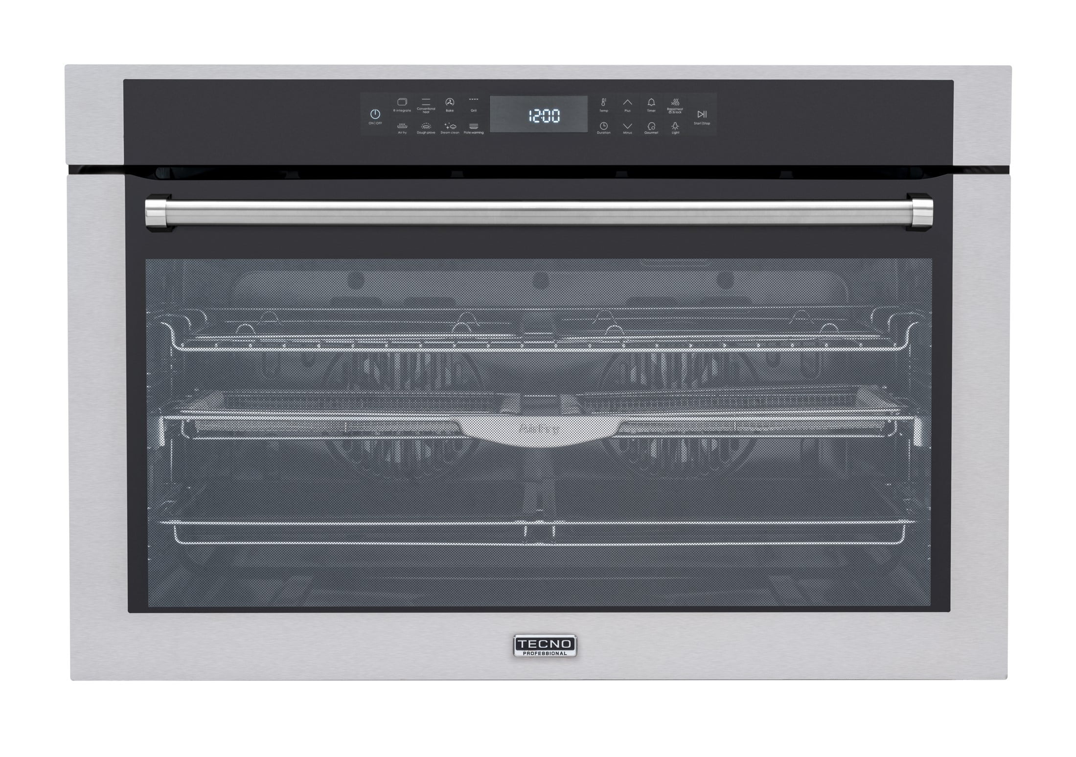 FORNO ELÉTRICO TECNO PROFISSIONAL TO138EXDP 15 FUNÇÕES COM 138 LITROS CONVECÇÃO DUPLA, COM AIR FRY PUXADOR EM LATÃO POLIDO 90CM 220V