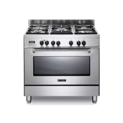 FOGÃO ELANTO PROFESSIONALE 90CM 5 QUEIRAMORES FORNO ELETRICO EM AÇO INOX 220V