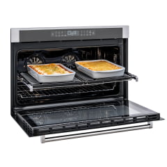 FORNO ELÉTRICO TECNO PROFISSIONAL TO138EXDP 15 FUNÇÕES COM 138 LITROS CONVECÇÃO DUPLA, COM AIR FRY PUXADOR EM LATÃO POLIDO 90CM 220V