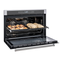 FORNO ELÉTRICO TECNO PROFISSIONAL TO138EXDP 15 FUNÇÕES COM 138 LITROS CONVECÇÃO DUPLA, COM AIR FRY PUXADOR EM LATÃO POLIDO 90CM 220V