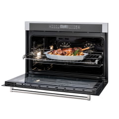 FORNO ELÉTRICO TECNO PROFISSIONAL TO138EXDP 15 FUNÇÕES COM 138 LITROS CONVECÇÃO DUPLA, COM AIR FRY PUXADOR EM LATÃO POLIDO 90CM 220V