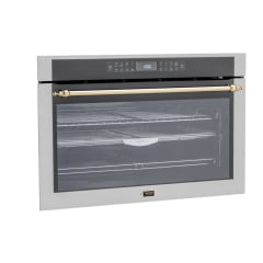 FORNO ELÉTRICO TECNO VINTAGE TO138EXDV2 15 FUNÇÕES COM 138 LITROS CONVECÇÃO DUPLA, COM AIR FRY PUXADOR EM LATÃO POLIDO 90CM 220V