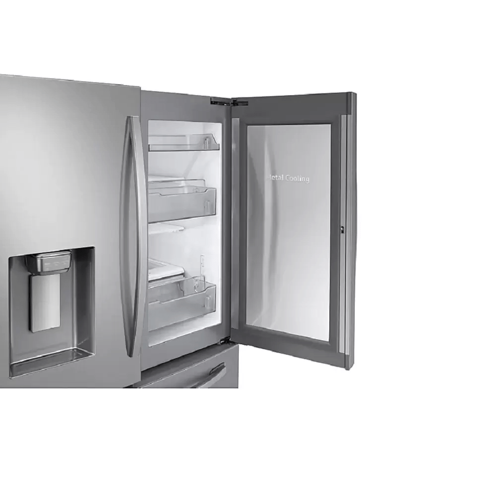 Geladeira Inverter Frost Free Smart French Door Twin Cooling Plus™ com Food Showcase e gaveta FlexZone™ RF22R7351SR 501L Inox 220v