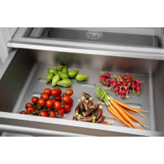 REFRIGERADOR BERTAZZONI MAS REF905BBLXTT 90CM DE EMBUTIR FLUSH BOTTOM FREEZER COM 596 LITROS ABERTURA PARA ESQUERDA PUXADORES TUBULARES AÇO INOX 220V