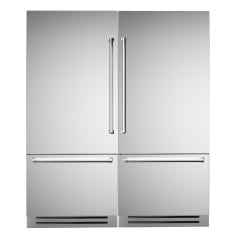 REFRIGERADOR BERTAZZONI MAS REF905BBLXTT 90CM DE EMBUTIR FLUSH BOTTOM FREEZER COM 596 LITROS ABERTURA PARA ESQUERDA PUXADORES TUBULARES AÇO INOX 220V