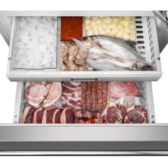 REFRIGERADOR BERTAZZONI MAS REF905BBLXTT 90CM DE EMBUTIR FLUSH BOTTOM FREEZER COM 596 LITROS ABERTURA PARA ESQUERDA PUXADORES TUBULARES AÇO INOX 220V