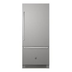 REFRIGERADOR BERTAZZONI MAS REF905BBRXTT 90CM DE EMBUTIR FLUSH BOTTOM FREEZER COM 596 LITROS ABERTURA PARA DIREITA PUXADORES TUBULARES AÇO INOX 220V