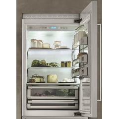 REFRIGERADOR BERTAZZONI PRO REF905BBRXTT90CM DE EMBUTIR FLUSH BOTTOM FREEZER COM 596 LITROS ABERTURA PARA DIREITA PUXADORES RETANGULARES AÇO INOX 220V