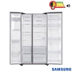 REFRIGERADOR SAMSUNG INVERTER FROST FREE SIDE BY SIDE COM ALL AROUND COOLING E SPACEMAX RS65R5411M9 617 LITROS INOX LOOK 220V