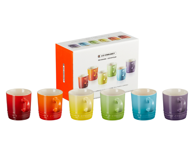 KIT C/ 6 CANECAS 100ML LONDON GIFT COLLECTION LE CREUSET